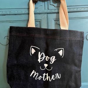 Dog Mother Denim Tote